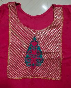 Pink Embellished Kurta