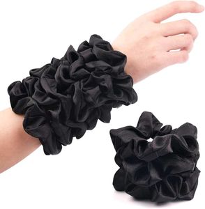 Pink Satin Scrunchies (Set of 10)