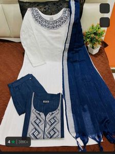 Elegant Navy Blue Kurta Set