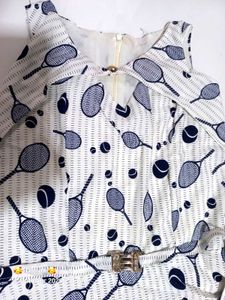 Tennis Racket Print Dress