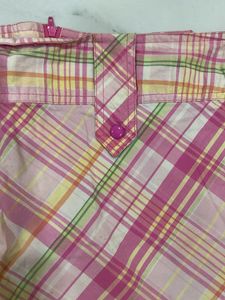 Pink Plaid Mini Skirt