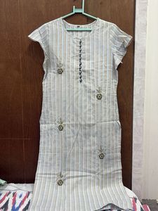 Striped Kurta Set With Pants