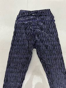 Stylish high waist Patterned Leather pant