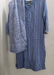 Blue Kurti Pant Set