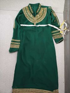 Emerald Green Embroidered Kurti 1000cash/5000coin
