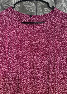 Maroon Floral Kurta