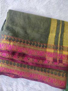COTTON SAREE &amp; BLOUSE