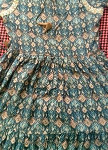 Girls&#39; Blue Print Dress