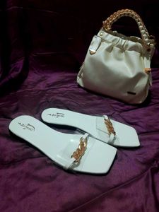 Gold Buckle Transparent Flat Sandals