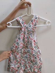 Cute Patterned Baby Romper
