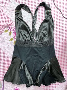 Black Halter Mini Dress