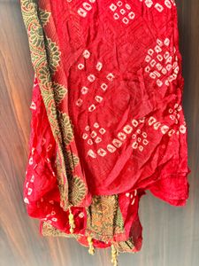 Red Bandhani Dupatta