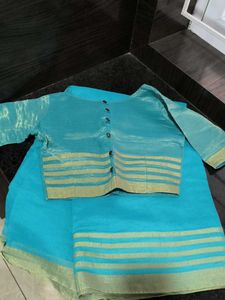 Elegant Teal Saree