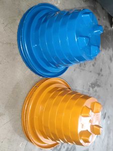 Colorful Plastic Plant Pots - Set of 4