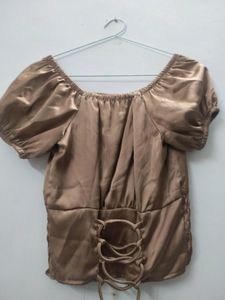 Satin Cream Top