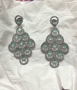 American Diamond Mint Earrings