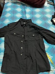 Black Button-Down Shirt