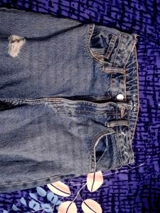 Ripped Wide Leg Jeans