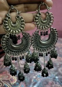 Oxidised Earrings (Black)