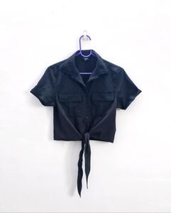 Black Crop Shirt