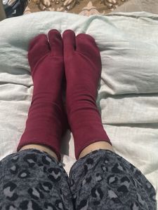 Cozy Maroon Socks