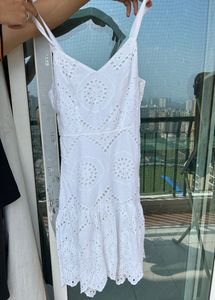 Cotton Strap Dress- White