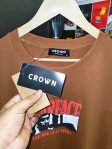 CROWN SCARFACE UNISEX OVERSIZE TEE 😎❤️‍🔥