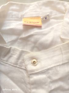 2-4 Yrs Pure White Cotton Kurta Pyjama