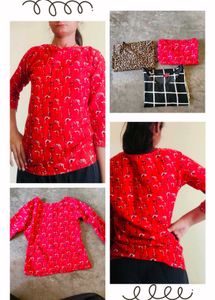 Women&#39;s Printed Summer Tops Combo Of 3