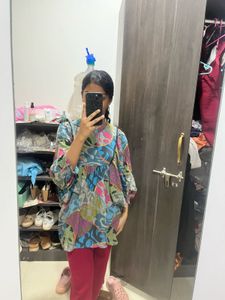Colorful Patterned Blouse