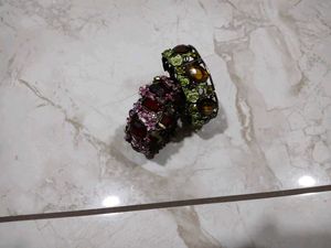 Vintage Jewel Tone Bangle Bracelets