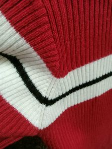 Red &amp; White Striped Sweater