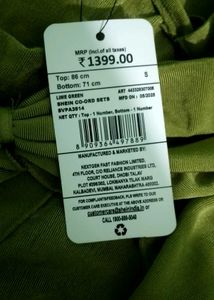 Trendy Green Two-Piece Dress