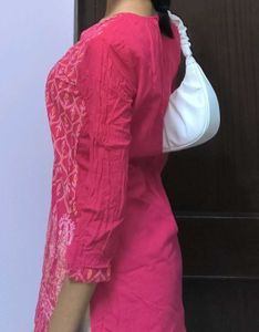 Pink Printed Kurta