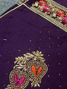 Purple Wedding Wear Suit Material