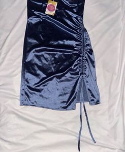 Navy Blue Korean Bodycon Dress