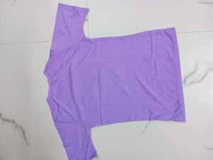Cute Printed Women&#39;s T-Shirt (Lavender)