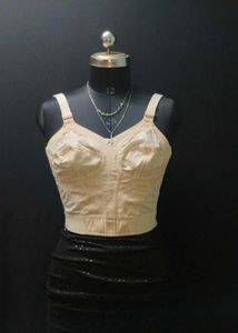 Lace Detail Beige Bra