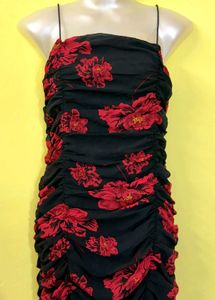 Floral Print One Shoulder Dress