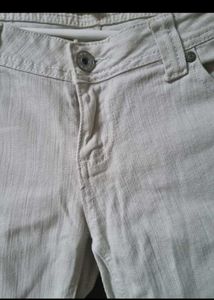 White Straight Fit Jeans