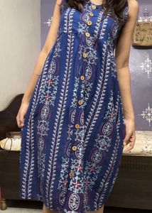 Boho Button-Front Midi Dress