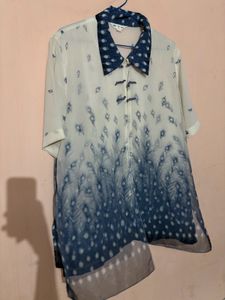 Shirt Peacock Feather Print