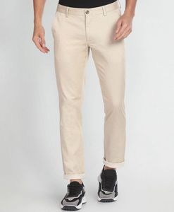 Arrow Sport Slim Fit Men Beige Trousers