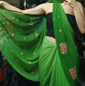 Embroidery Saree🦚