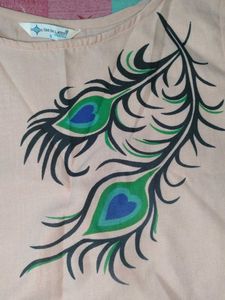 Cream Peacock Dress