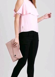 🎉SALE🎉 Pink Top With Stylish Cap like Sleeves