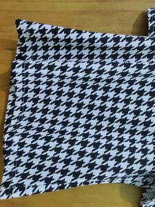 Houndstooth Puff Sleeve Top