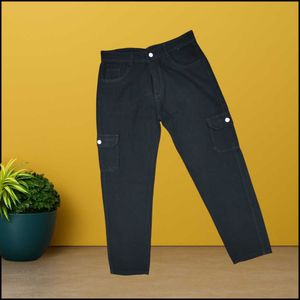 women black cargo jeans size 32 (O-52)