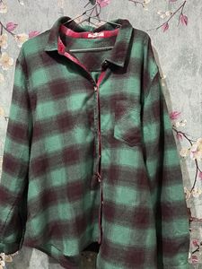 Plaid green chec Flannel Shirt
