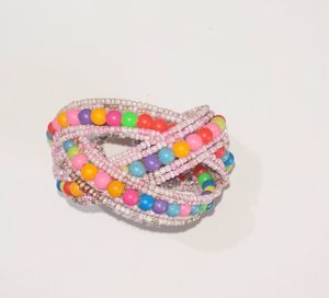 Rainbow Burst Beaded Bracelet - Handmade Fun!